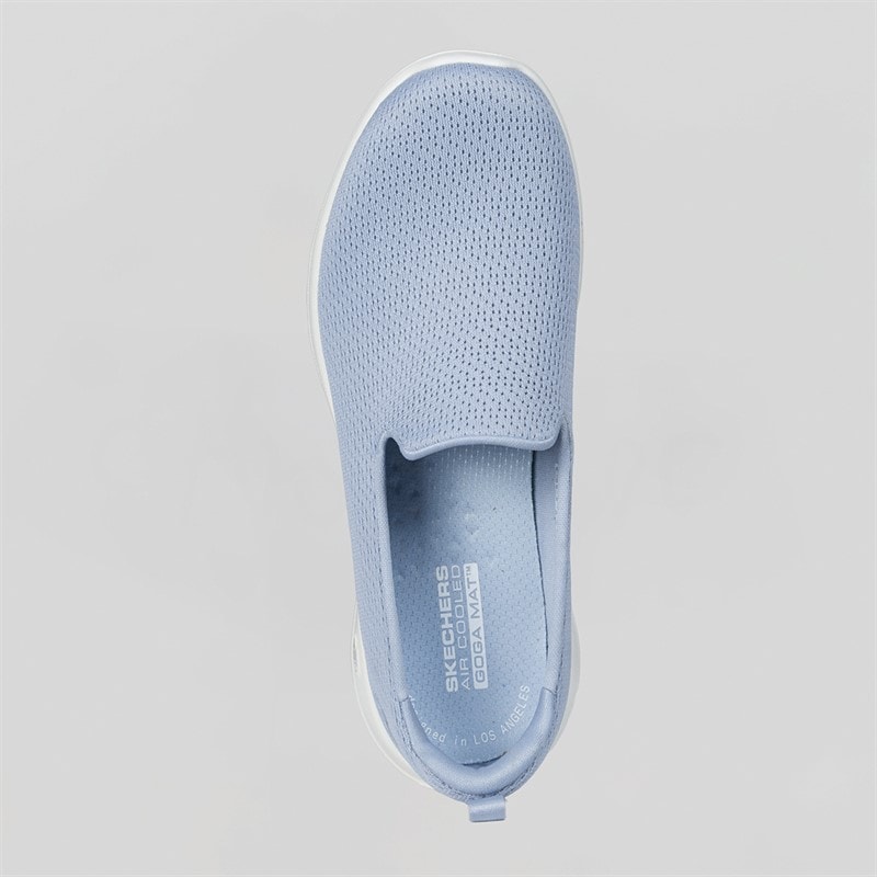 SKECHERS SPORT SKECHERS Womens Go Walk Joy Jaylene Trainers Light Blue/White - Image 4