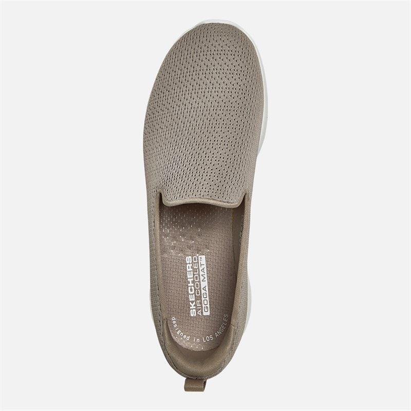 SKECHERS SPORT SKECHERS Womens Go Walk Joy Jaylene Trainers Taupe/White - Image 4