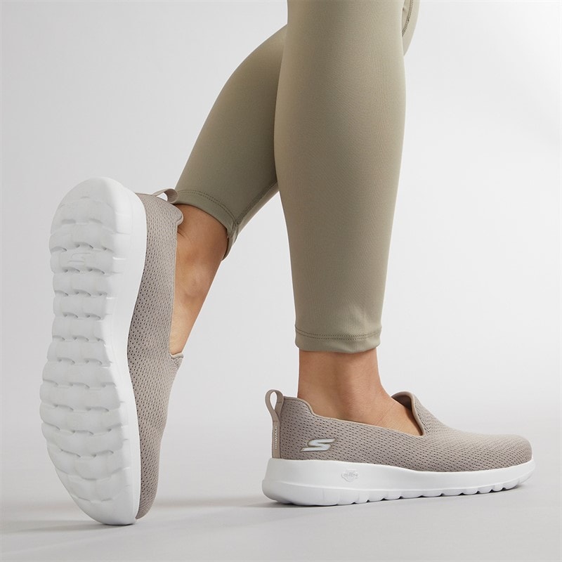 SKECHERS SPORT SKECHERS Womens Go Walk Joy Jaylene Trainers Taupe/White - Image 5