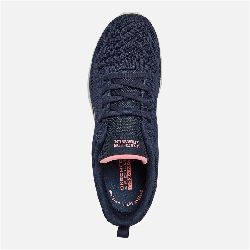 SKECHERS SPORT SKECHERS Womens Go Walk Joy Violet Trainers Navy/Pink - Image 4