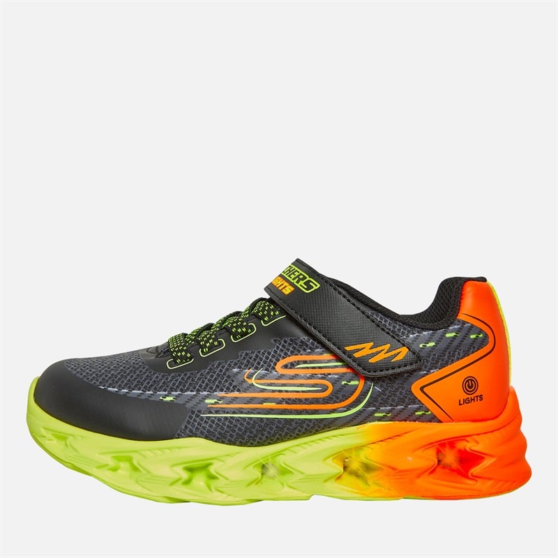 SKECHERS SPORT SKECHERS Boys S Lights Vortex 2.0 Quantroid Trainers Black/Multi - Image 1