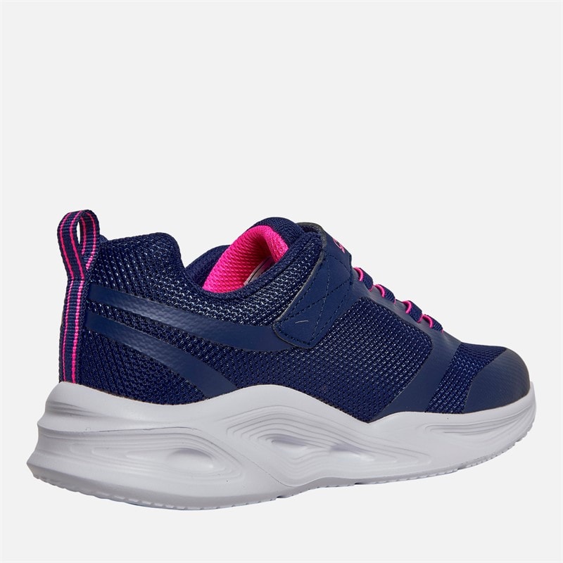 SKECHERS SPORT SKECHERS Junior Girls Solar Glow Lights Trainers Navy - Image 5