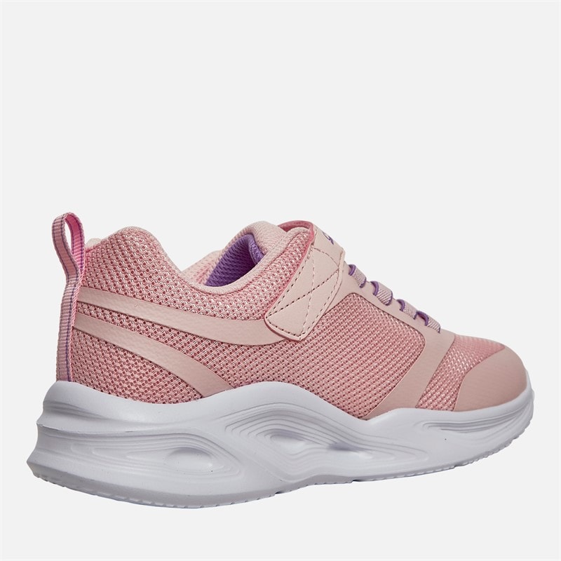 SKECHERS SPORT SKECHERS Junior Girls Solar Glow Lights Trainers Light Pink - Image 5