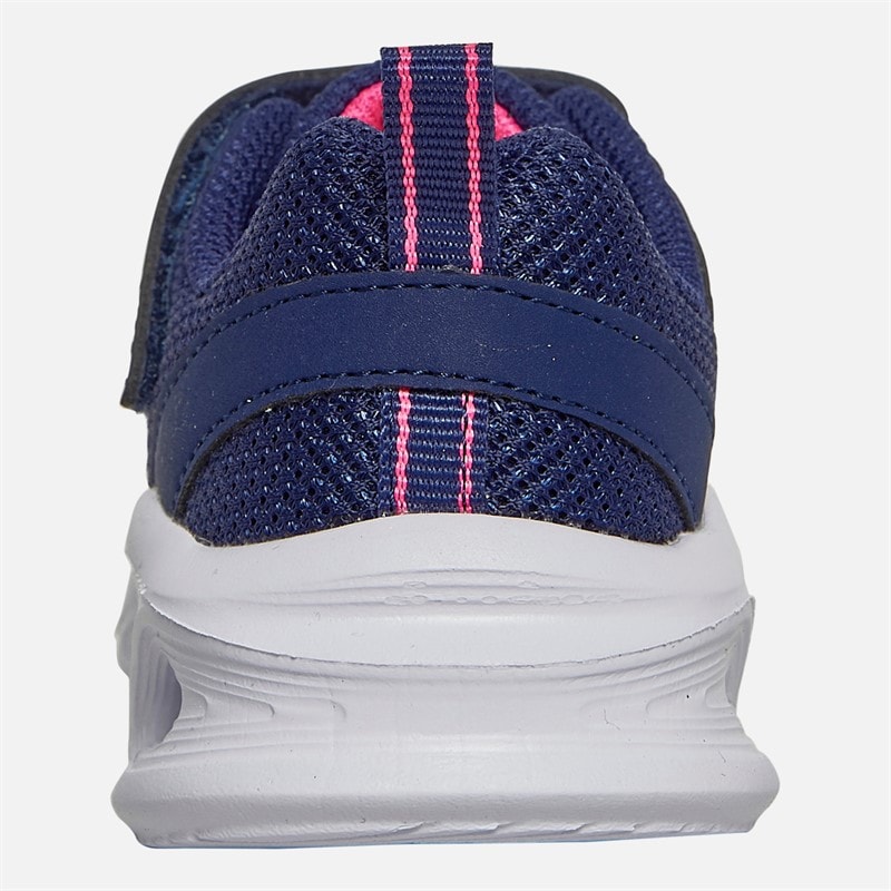 SKECHERS SPORT SKECHERS Infant Girls Solar Glow Lights Trainers Navy - Image 3