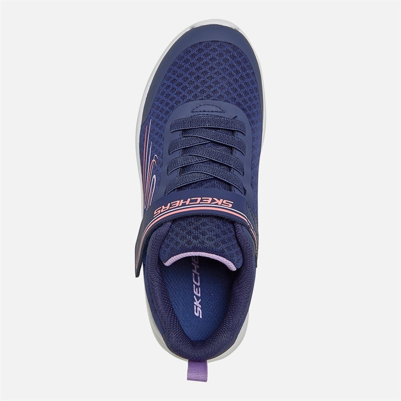 SKECHERS SPORT SKECHERS Girls Dynamatic Nonstop Speed Trainers Navy/Lavender - Image 4
