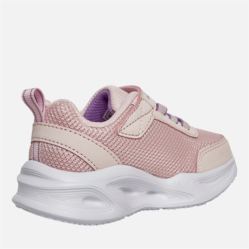 SKECHERS SPORT SKECHERS Infant Girls Solar Glow Lights Trainers Light Pink - Image 5
