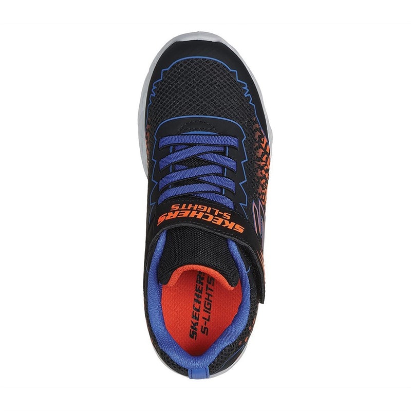 SKECHERS Junior Boys S Lights Vortex 2.0 Zorento Trainers Black - Image 4
