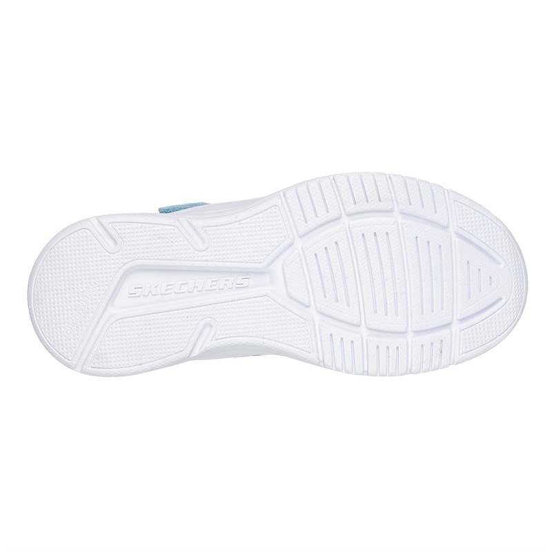 SKECHERS SPORT SKECHERS Junior Girls Microspec Advance Trainers Aqua/Pink - Image 2