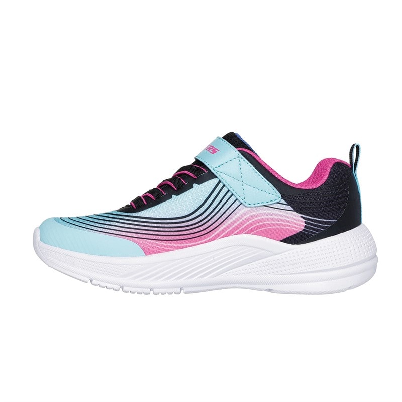 SKECHERS SPORT SKECHERS Junior Girls Microspec Advance Trainers Aqua/Pink - Image 4