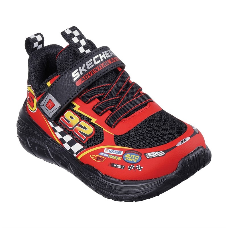 SKECHERS SPORT SKECHERS Boys Skech Tracks Trainers Black Red - Image 3
