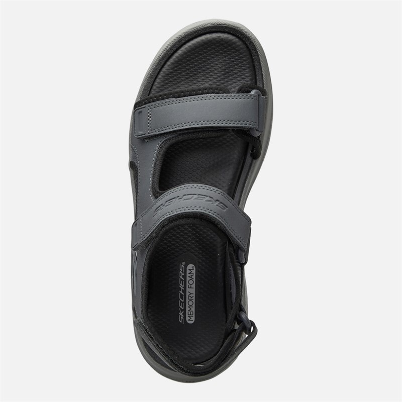 SKECHERS SPORT SKECHERS Mens Bounder 2.0 Thutton Sandals Charcoal - Image 4