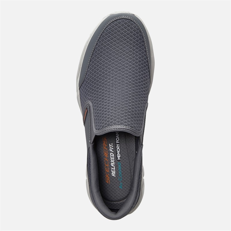 SKECHERS Mens Equalizer 4.0 Persisting Trainers Charcoal/Orange - Image 4