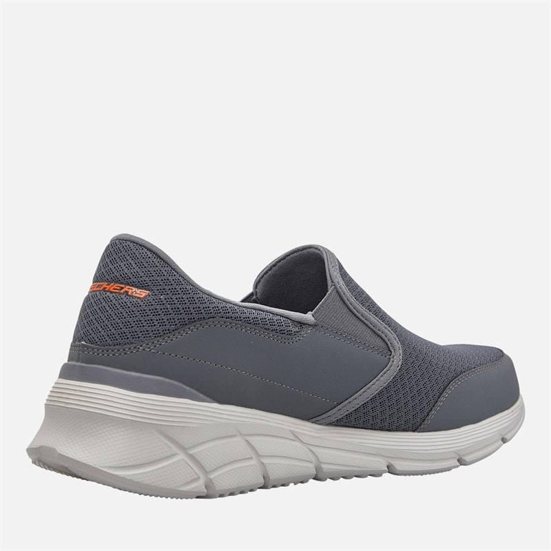 SKECHERS Mens Equalizer 4.0 Persisting Trainers Charcoal/Orange - Image 5