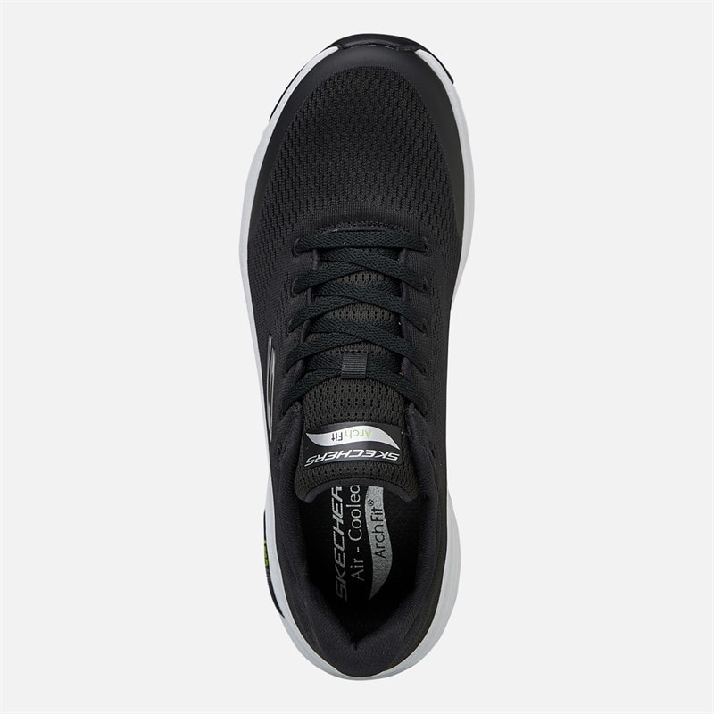 SKECHERS SPORT SKECHERS Mens Arch Fit Trainers Black/White - Image 4