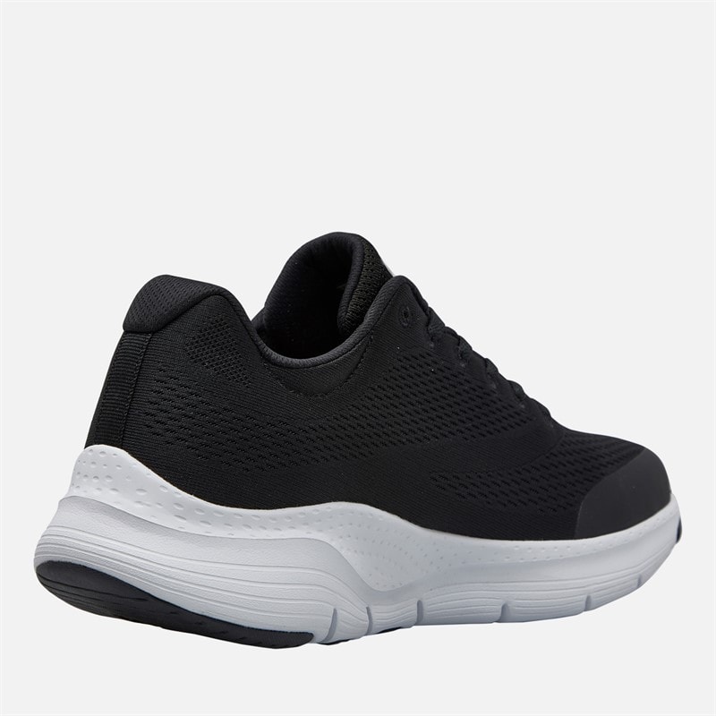 SKECHERS SPORT SKECHERS Mens Arch Fit Trainers Black/White - Image 5