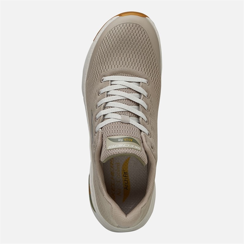 SKECHERS SPORT SKECHERS Mens Arch Fit Trainers Taupe - Image 4