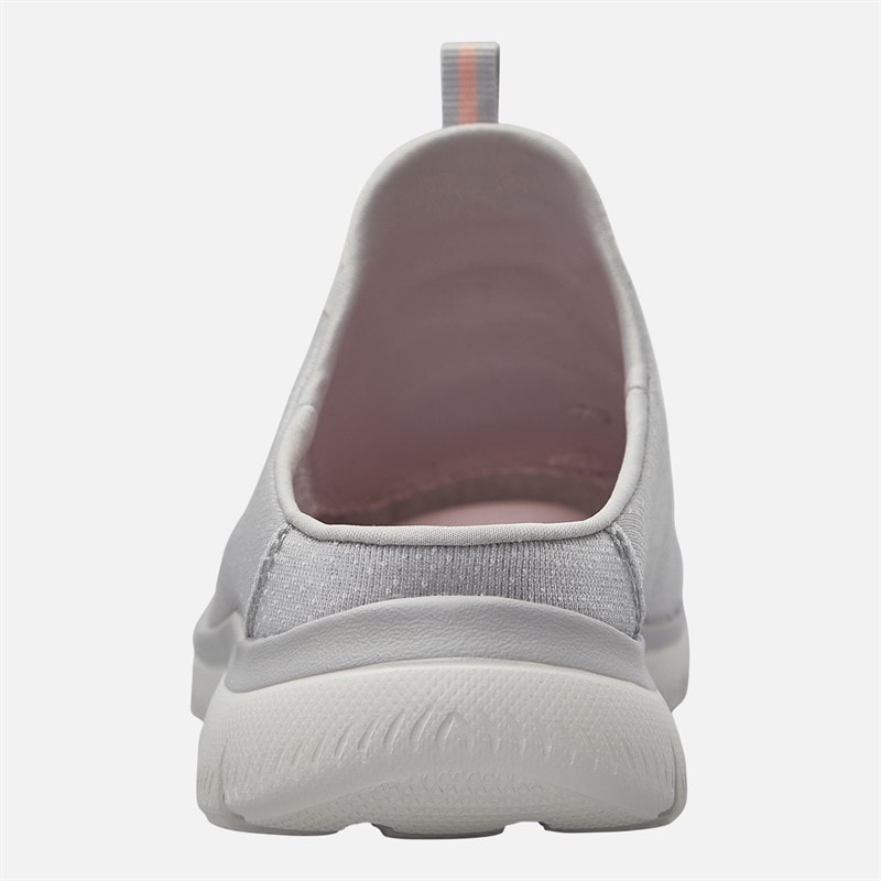 SKECHERS Womens Summits Simply Sweet Trainers Light Grey/White - Image 3