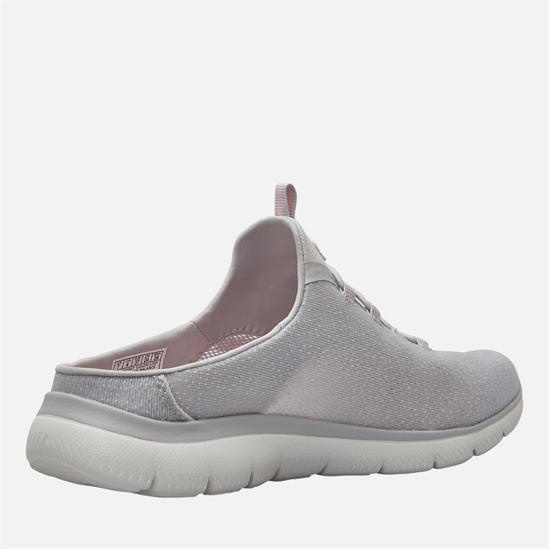 SKECHERS Womens Summits Simply Sweet Trainers Light Grey/White - Image 5