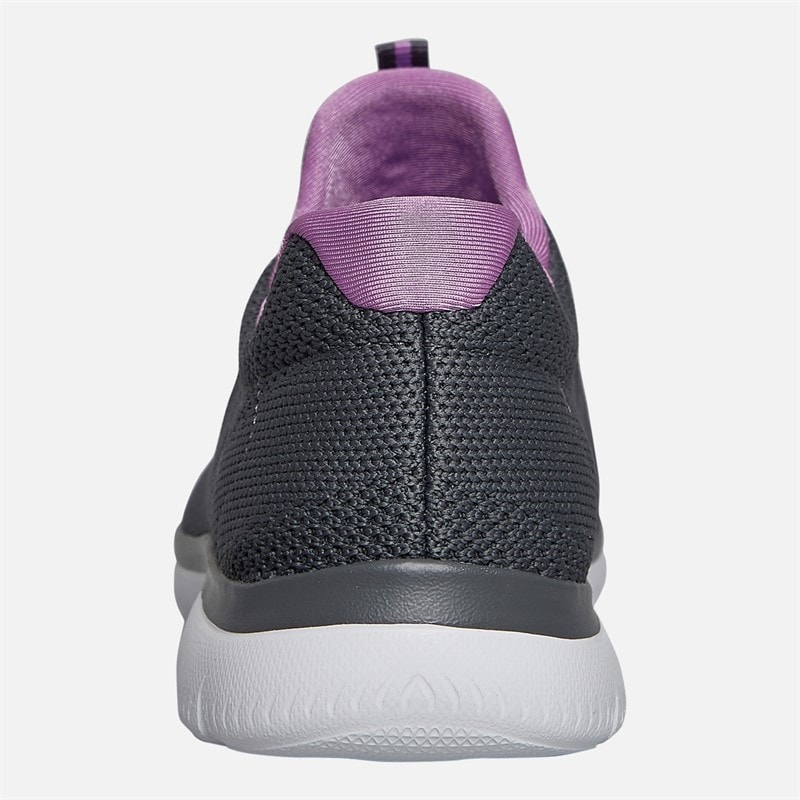 SKECHERS SPORT SKECHERS Womens Summits Cool Classics Trainers Charcoal/Lavender - Image 3