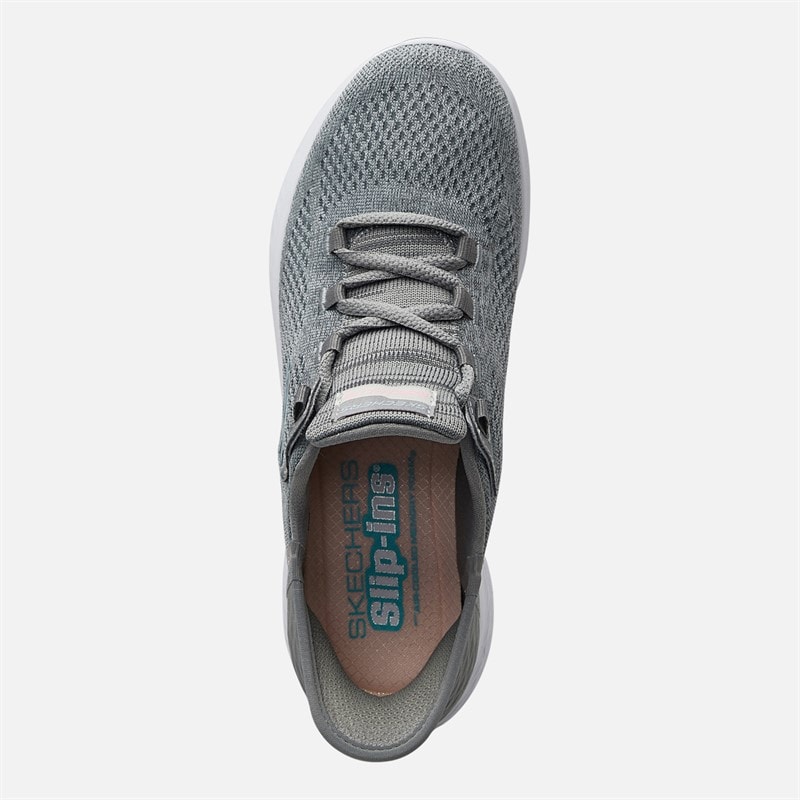 SKECHERS SPORT SKECHERS Womens Slip Ins Skech-Lite Pro Natural Beauty Trainers Grey/White - Image 4