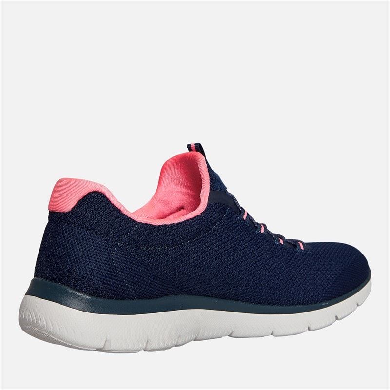 SKECHERS SPORT SKECHERS Womens Summits Cool Classics Trainers Navy/Pink - Image 5