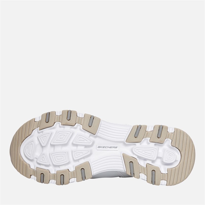 SKECHERS SPORT SKECHERS Womens Iconic Trainers White/Silver - Image 2