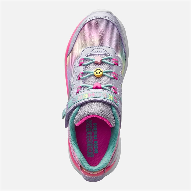 SKECHERS SPORT SKECHERS Girls Power Jams Skech Friends Trainers Lavender/Metallic - Image 4