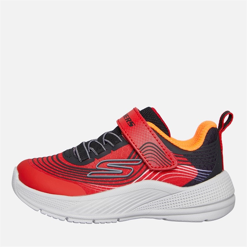 SKECHERS Infant Boys Microspec Advance Trainers Red/Black