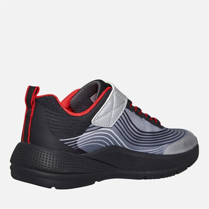 SKECHERS SPORT SKECHERS Boys Microspec Advance Trainers Black/Silver/Red - Image 5