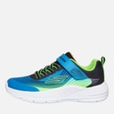 SKECHERS Boys Microspec Advance Trainers Blue/Lime