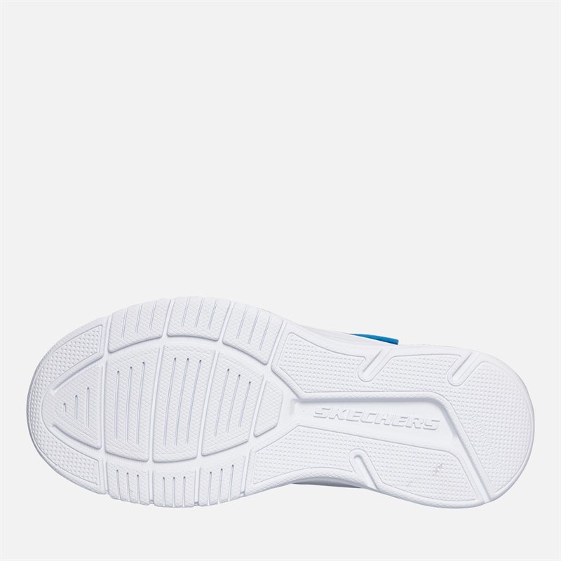 SKECHERS SPORT SKECHERS Boys Microspec Advance Trainers Blue/Lime - Image 2