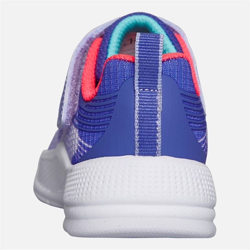 SKECHERS SPORT SKECHERS Infant Girls Microspec Advance Trainers Lavender/Neon Pink - Image 3