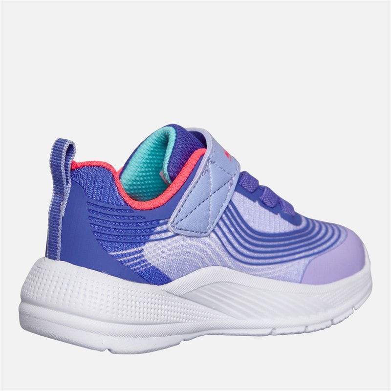 SKECHERS SPORT SKECHERS Infant Girls Microspec Advance Trainers Lavender/Neon Pink - Image 5