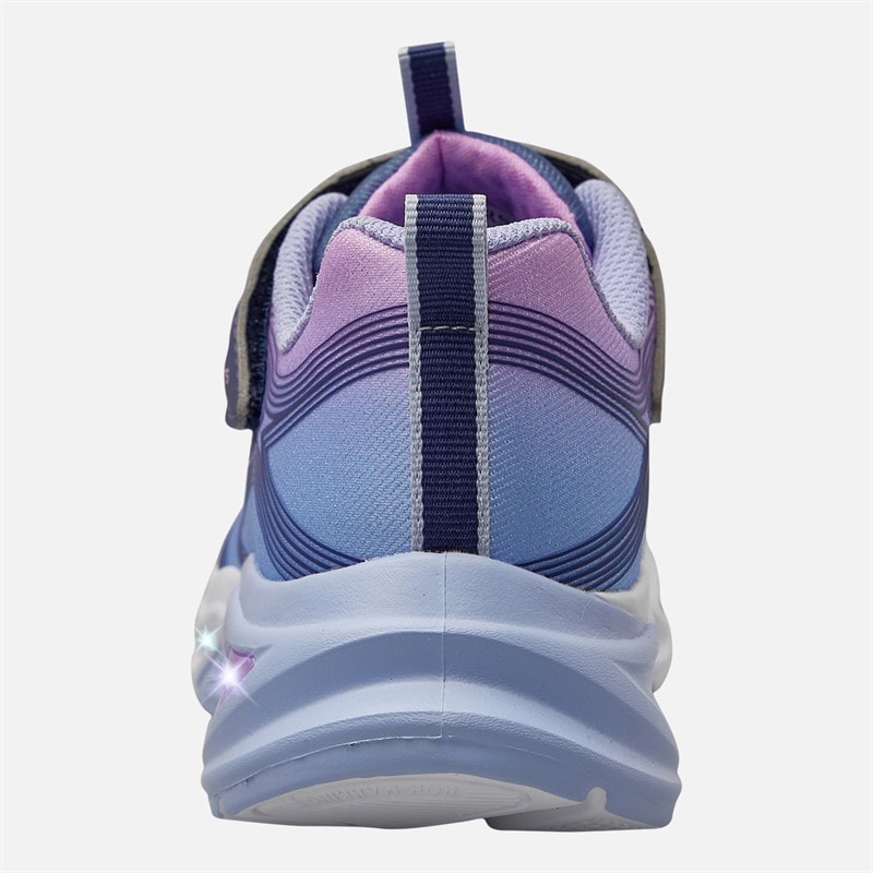 SKECHERS SPORT SKECHERS Girls S Lights Cosmic Glow Trainers Navy/Metallic - Image 3