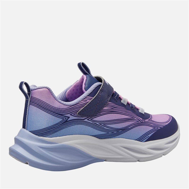 SKECHERS SPORT SKECHERS Girls S Lights Cosmic Glow Trainers Navy/Metallic - Image 5