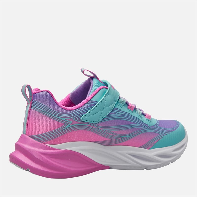 SKECHERS SPORT SKECHERS Girls S Lights Cosmic Glow Trainers Turquoize/Metallic - Image 5