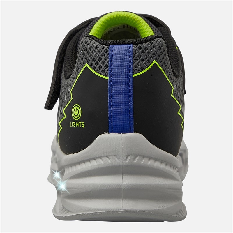 SKECHERS SPORT SKECHERS Junior Boys S Lights Vortex 2.0 Zorento Trainers Black/Yellow - Image 3