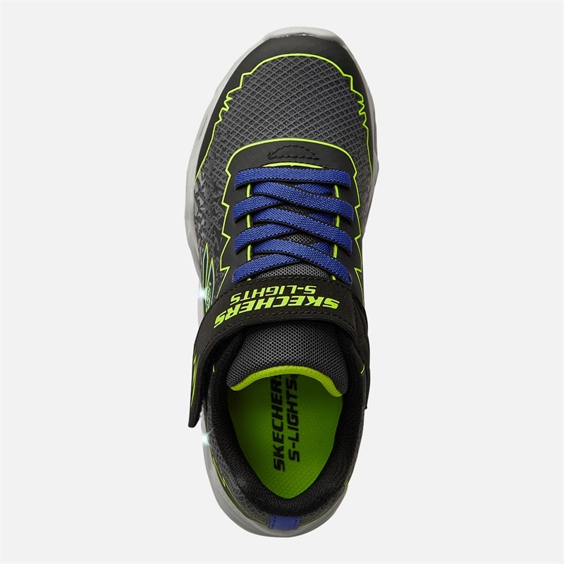 SKECHERS SPORT SKECHERS Junior Boys S Lights Vortex 2.0 Zorento Trainers Black/Yellow - Image 4
