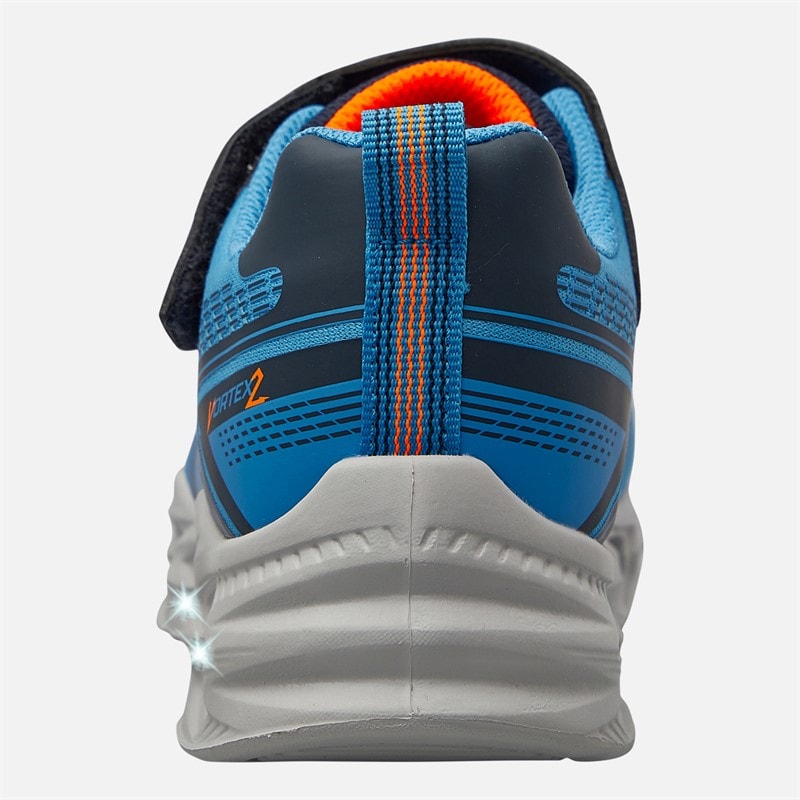 SKECHERS SPORT SKECHERS Junior Boys S Lights Vortex 2.0 Veltrox Trainers Blue/Navy - Image 3