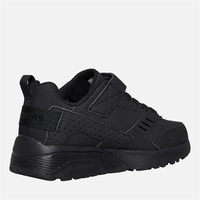 SKECHERS SPORT SKECHERS Boys Uno Lite Donex Trainers Black/Black - Image 5