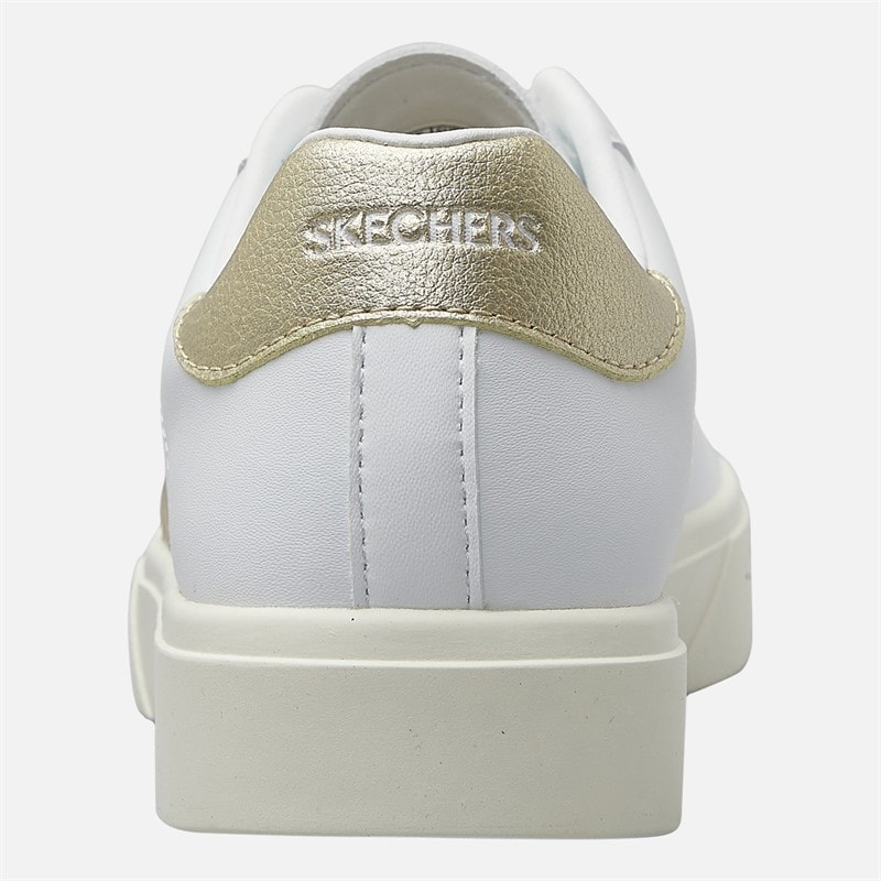 SKECHERS SPORT SKECHERS Womens Eden LX Beaming Glory Trainers White/Gold - Image 3
