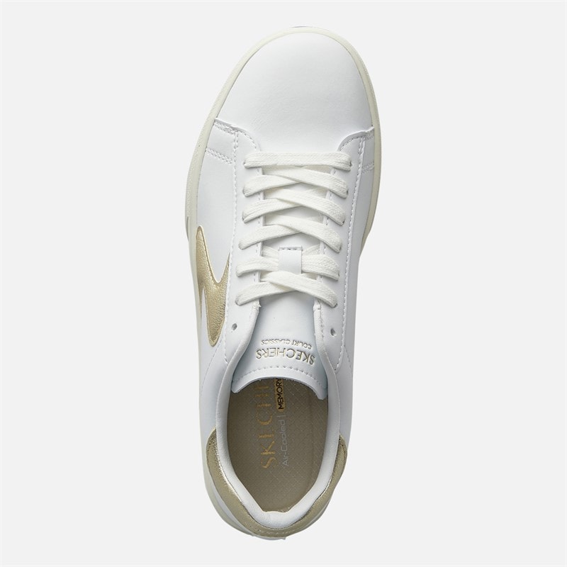 SKECHERS SPORT SKECHERS Womens Eden LX Beaming Glory Trainers White/Gold - Image 4
