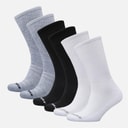 SKECHERS Six Pack Crew Socks White/Black/Grey