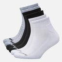 SKECHERS Six Pack Quarter Socks White/Black/Grey