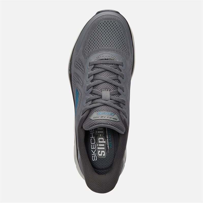 SKECHERS Mens Slip-Ins Relaxed Fit Equilizer 6.0 Durran Trainers Charcoal/Blue - Image 4