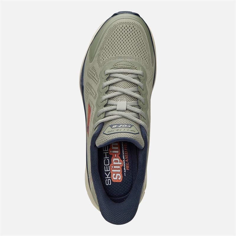 SKECHERS Mens Slip-Ins Relaxed Fit Equilizer 6.0 Durran Trainers Green/Multi - Image 4
