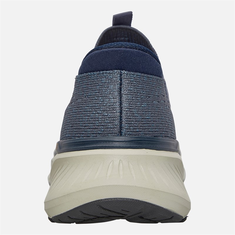 SKECHERS Mens Slip-Ins Relaxed Fit Edgeride Commissioner Trainers Navy/Orange - Image 3