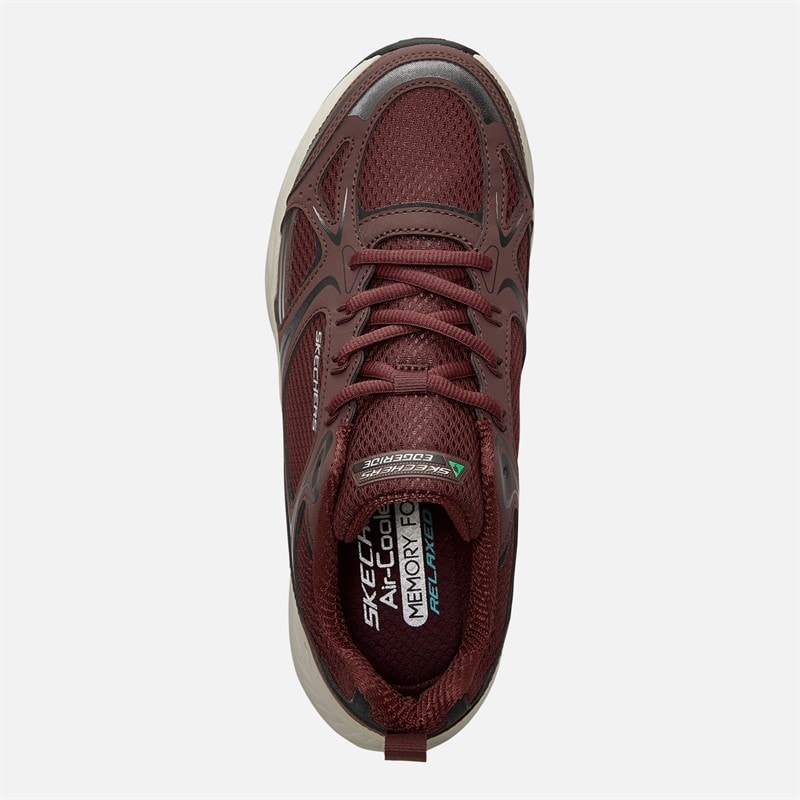 SKECHERS Mens Relaxed Fit Edgeride Exodis Trainers Burgundy - Image 4