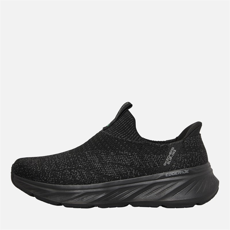 SKECHERS Mens Slip-Ins Relaxed Fit Edgeride Commissioner Trainers Black/Black