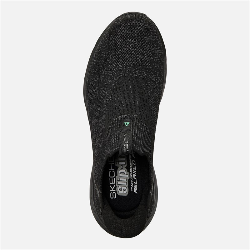 SKECHERS Mens Slip-Ins Relaxed Fit Edgeride Commissioner Trainers Black/Black - Image 4